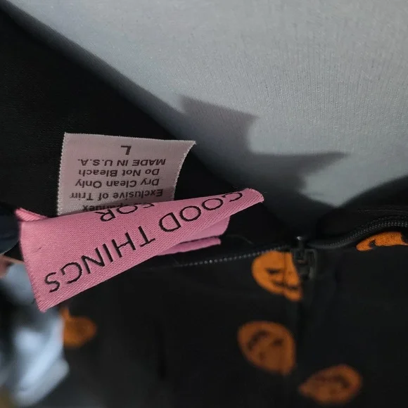 Pumpkin King Maneater Swing Dress in Black And Orange - Vixen by Micheline Pitt - Picture 8 of 8